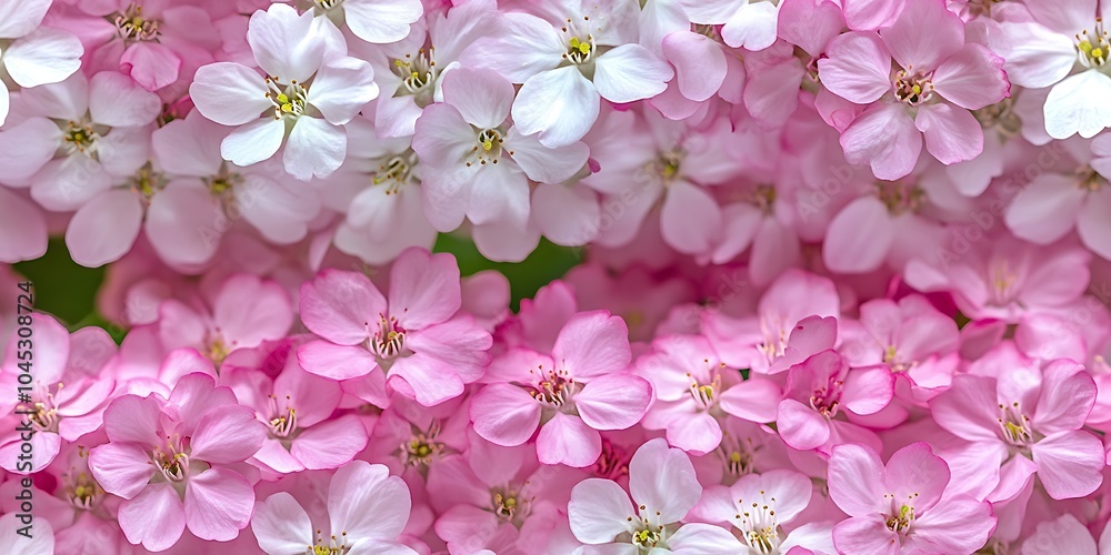 Obraz premium Pink and White Floral Seamless Pattern Design