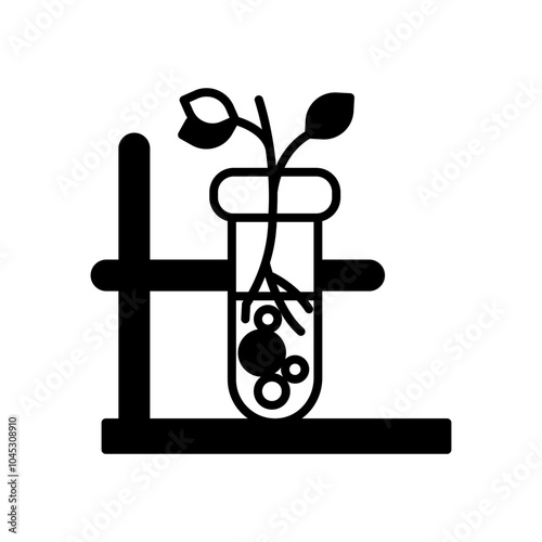 Biochemistry Glyph Icon, Vector illustration