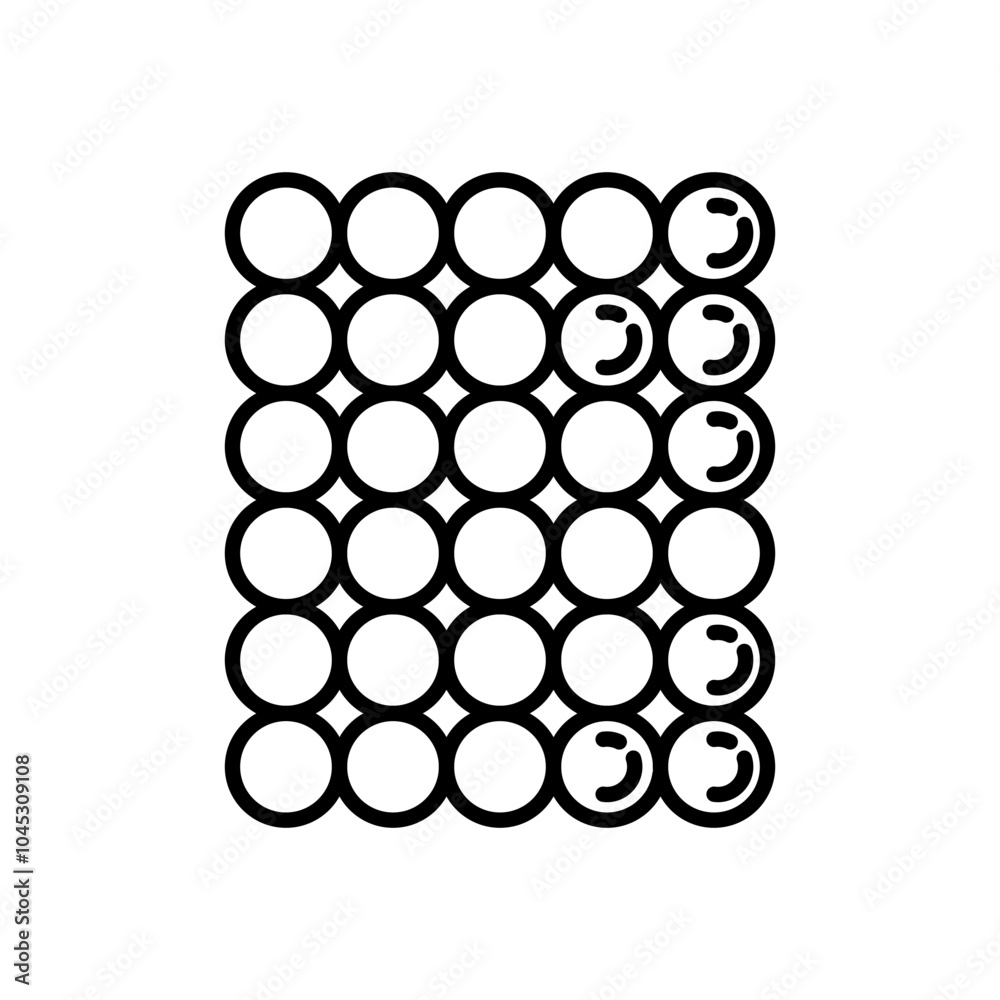 Noncrystalline Outline Icon, Vector illustration Noncrystalline Outline Icon, Vector illustration