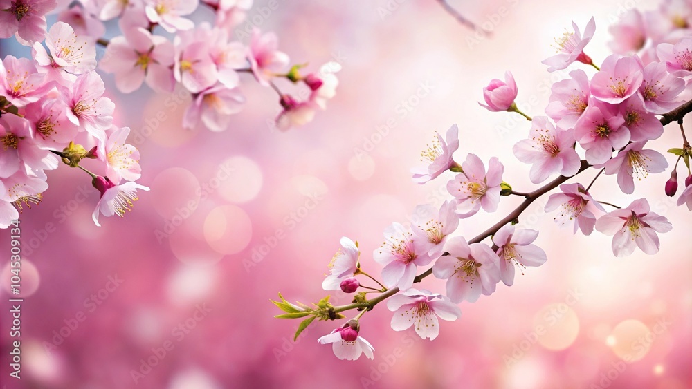 Cherry blossoms against a plain background Silhouette Cherry blossoms against a plain background Silhouette