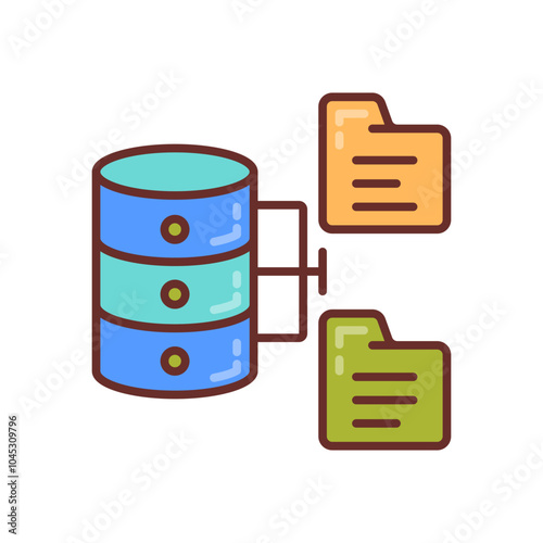 High Density Storage Filled Icons , Vector illustration