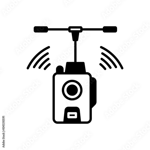 Nano Transmitter Glyph Icon, Vector illustration