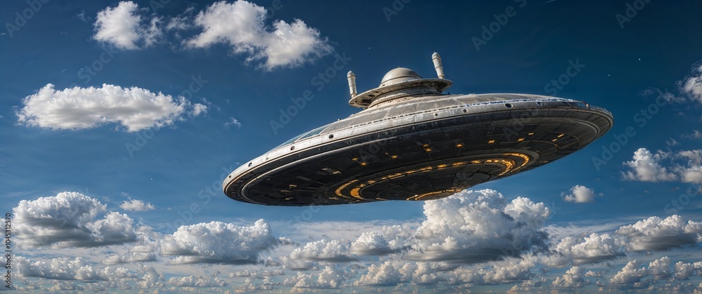 Giant flying saucer in the sky Giant flying saucer in the sky