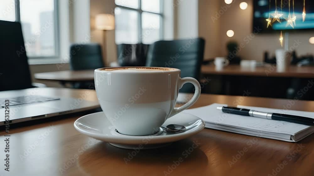cup of coffee and laptop