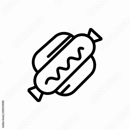 american hot dog icon sign vector