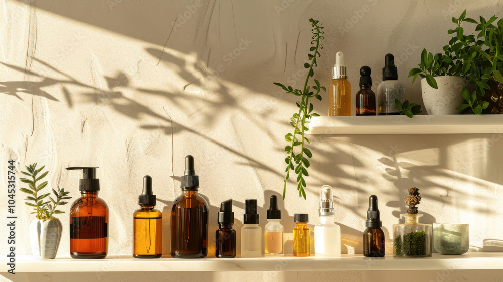 A lineup of postpartum hair vitamins, scalp serums, and hydrating oils displayed in a nurturing, cozy environment A lineup of postpartum hair vitamins, scalp serums, and hydrating oils displayed in a nurturing, cozy environment