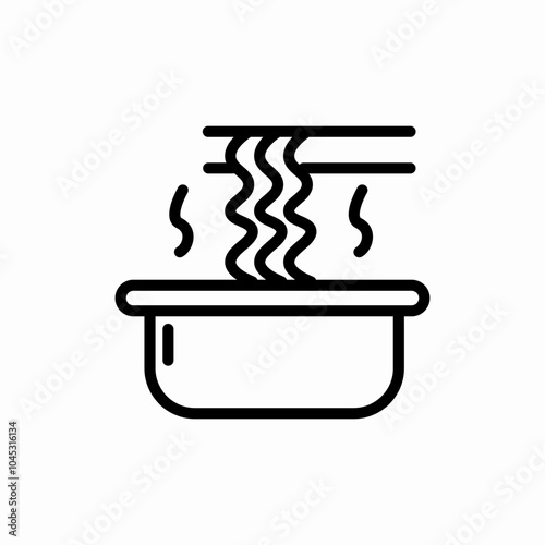 asian noodles icon sign vector