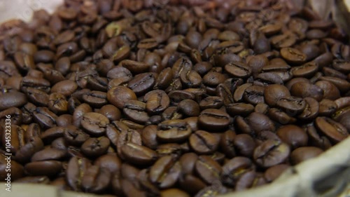 coffee beans slow motion background
