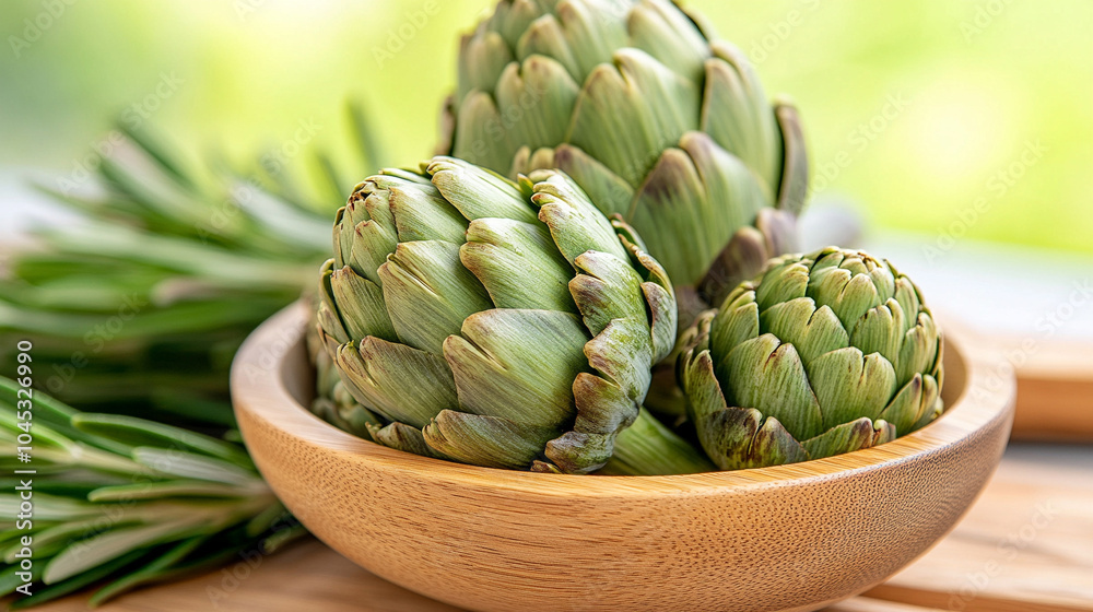 Obraz premium Artichoke with rosemary
