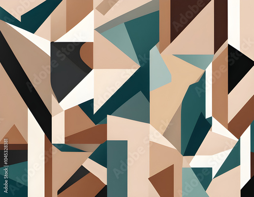 Colorful geometric irregular square background
