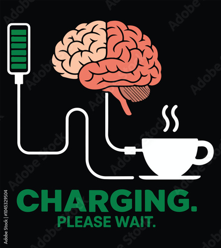 CHARGING. PLEASE WAIT T-SHIRT DESIGN