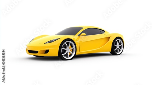 Sleek Yellow Sports Car