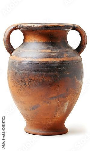 Ancient Greek Amphora isolated on white background