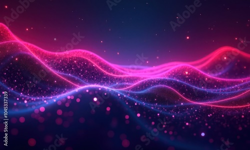 Abstract modern neon background or backdrop with glow and bokeh