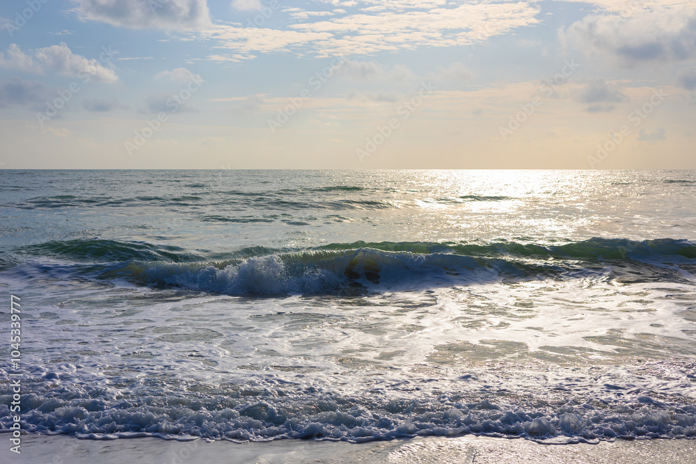 Tropical sea beach wave white sand sunny day Tropical sea beach wave white sand sunny day