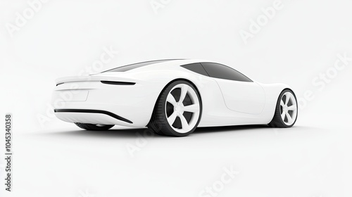 Sleek White Sports Car Design