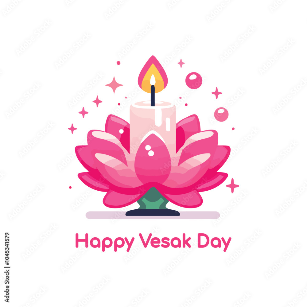 A vector illustration of celebrating Vesak Day A vector illustration of celebrating Vesak Day
