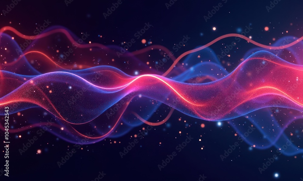 Fototapeta premium Abstract modern neon background or backdrop with glow and bokeh