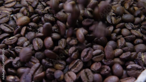coffee beans slow motion background