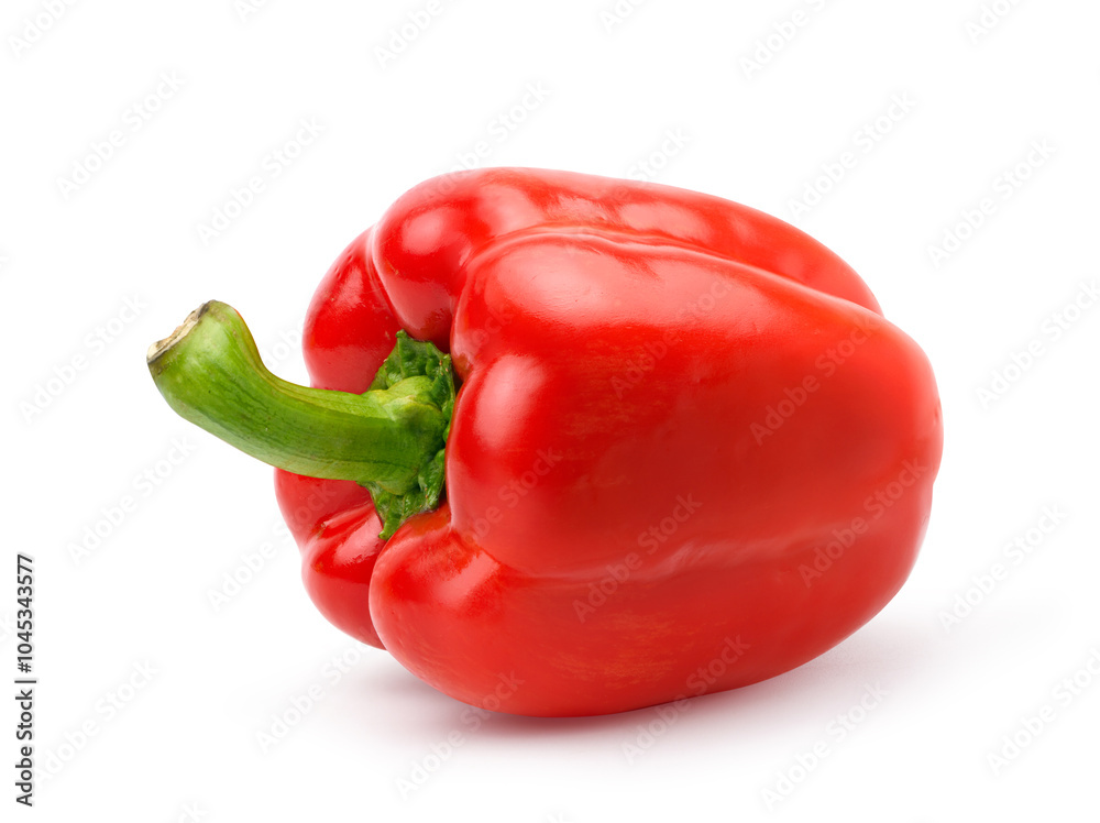 Sweet red bell pepper isolated on white background. clipping path. Sweet red bell pepper isolated on white background. clipping path.