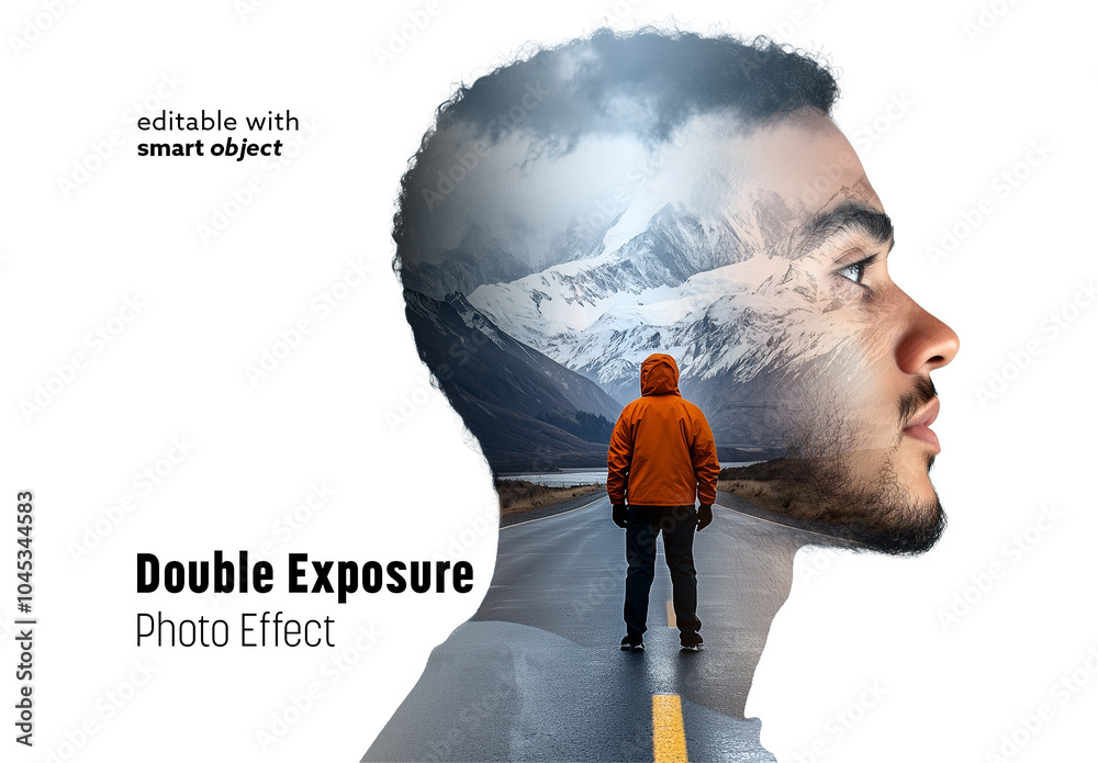 Double Exposure Effect with Ai Image Stock Template | Adobe Stock