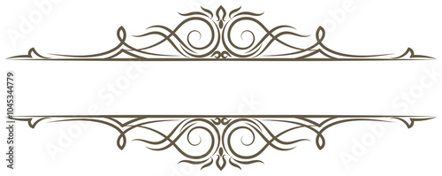 Vintage lines, tattoos for letters. Classic pattern on a white background