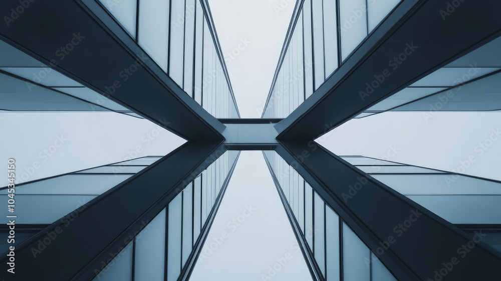 Fototapeta premium Minimalistic Abstract Architecture Desktop Wallpaper, Clean Lines, Monochrome Palette.