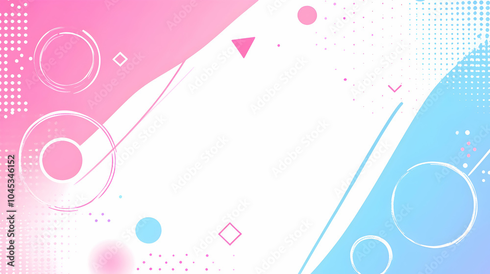 An abstract anime background with geometric shapes in vibrant pink and blue tones, arranged symmetrically to represent the iconic Japanese aesthetic An abstract anime background with geometric shapes in vibrant pink and blue tones, arranged symmetrically to represent the iconic Japanese aesthetic