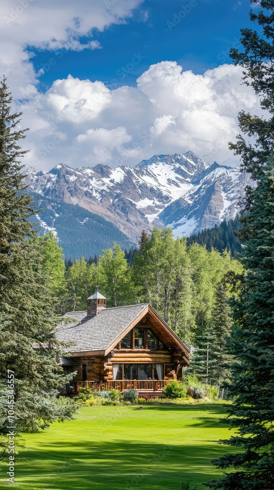 Serene Mountain Retreat with Snow-Capped Views Serene Mountain Retreat with Snow-Capped Views