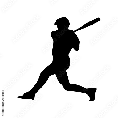 BASEBALL PLAYER SILHOUETTE VECTOR DESIGN 2