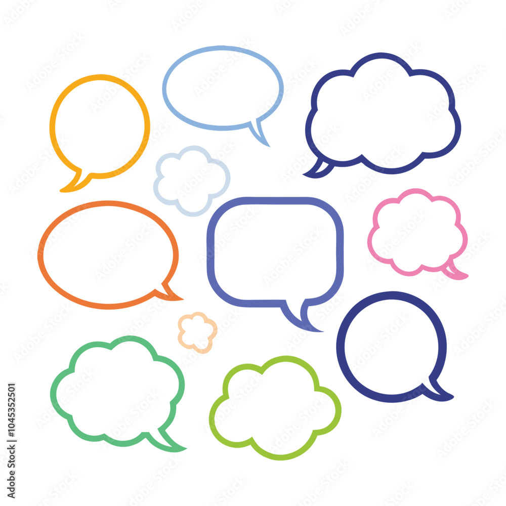 Outline Speech Bubbles and Dialog Boxes Vector Collection for Versatile Use. Outline Speech Bubbles and Dialog Boxes Vector Collection for Versatile Use.