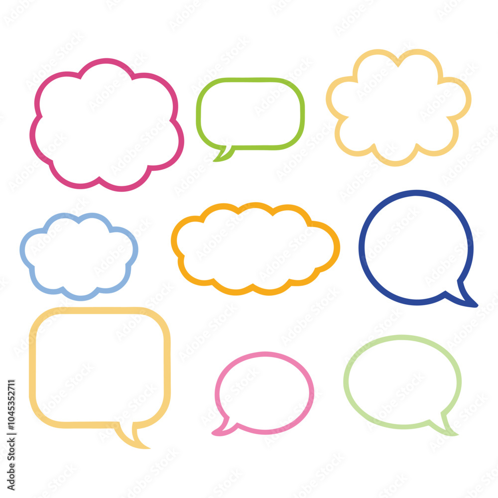 Outline Speech Bubbles and Dialog Boxes Vector Collection for Versatile Use. Outline Speech Bubbles and Dialog Boxes Vector Collection for Versatile Use.