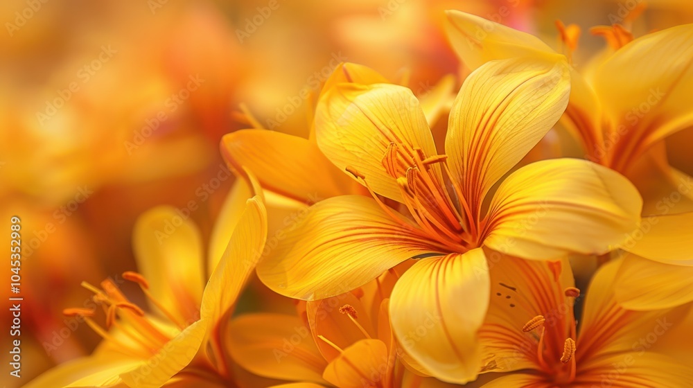 Obraz premium Saffron Yellow: Inspired by the luxurious spice, saffron, this deep, warm yellow shade conveys richness and culinary sophistication, perfect for gourmet branding. 