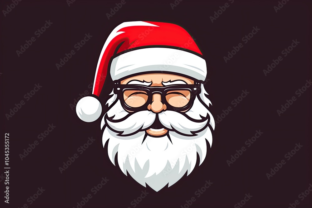 Santa Claus sticker, wall art, poster design. Ai Generative Santa Claus sticker, wall art, poster design. Ai Generative