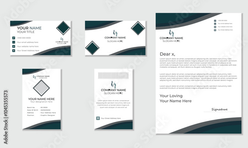 Corporate Branding Identity template design.Business style stationery and documention.Vector Illustration