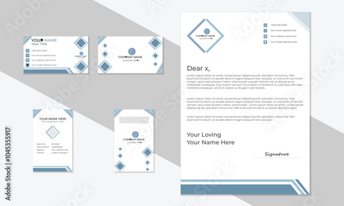 Corporate Branding identity template design. Business style stationary.