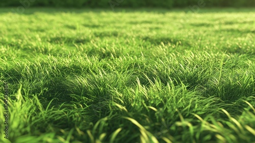 A lush, green grass field with vibrant, natural tones, perfect for backgrounds in nature, outdoor, or eco-themed designs. 