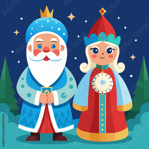 Snow Maiden and Father Frost