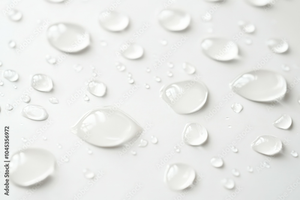 Transparent gel or serum drops creating a watery pattern are ideal for a beauty product advertisement Transparent gel or serum drops creating a watery pattern are ideal for a beauty product advertisement