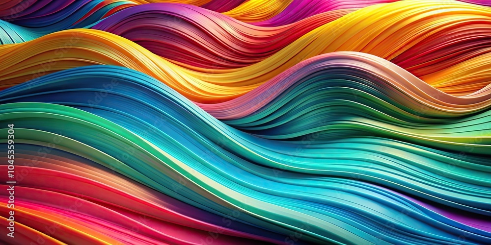 Close-up abstract colorful layered waves background Close-up abstract colorful layered waves background