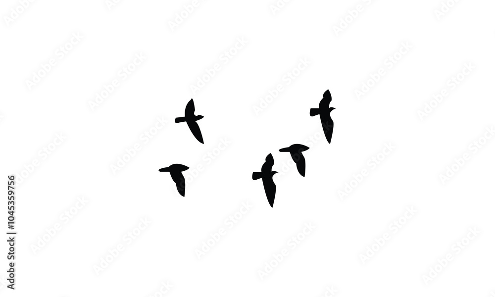 Flying birds silhouettes And Vector illustration.
Flying birds silhouettes And Vector illustration.
