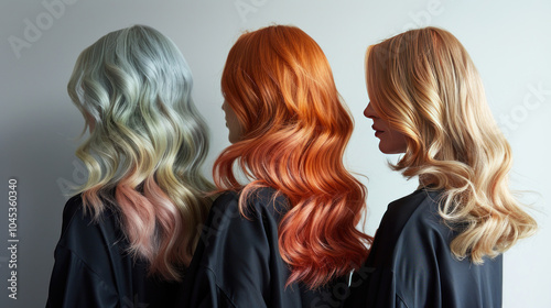 Haircare routine specifically designed for maintaining bold hair colors, with products like sulfate-free shampoo