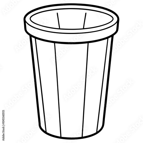  Bin Liner line art vector illustration on a white background