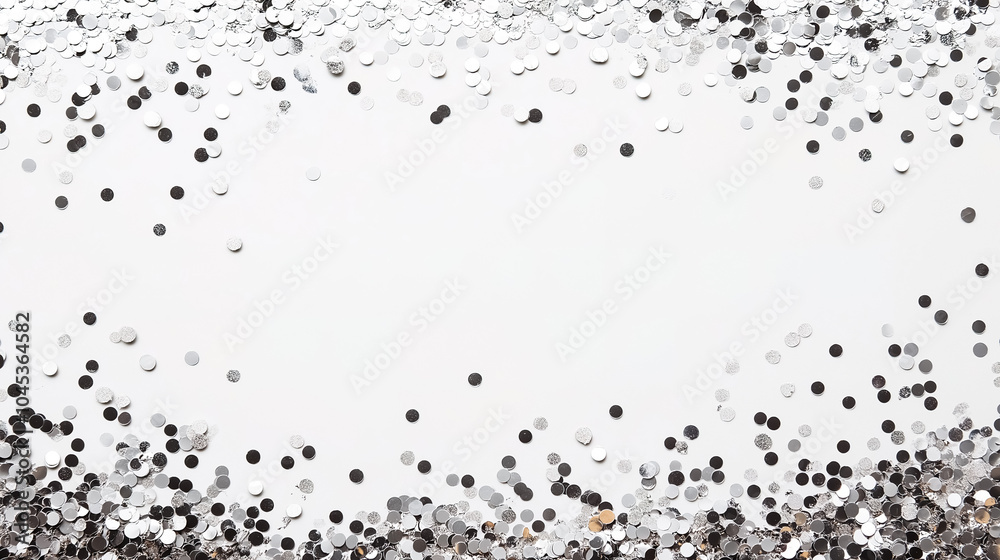 A stylish silver and white glitter confetti 