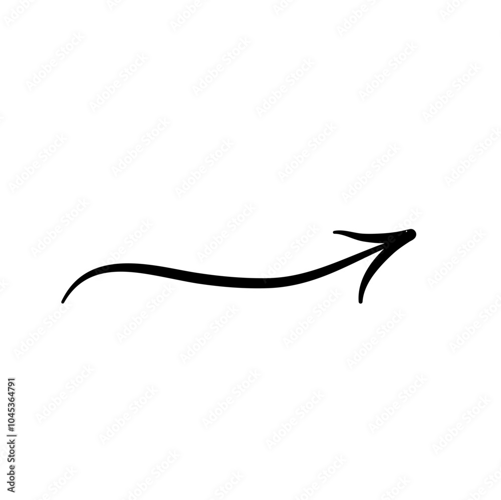 Hand drawn curved doodle chalk arrows Hand drawn curved doodle chalk arrows