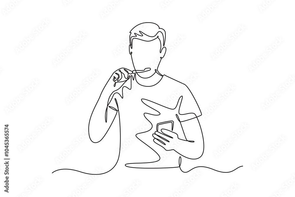 Wake Up concept. Single line draw design vector graphic illustration. Wake Up concept. Single line draw design vector graphic illustration.