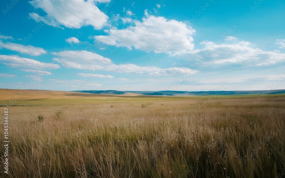 Golden Prairie with Rolling Hills – Endless Horizon Golden Prairie with Rolling Hills – Endless Horizon