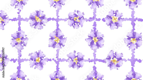 abstract background created with geometric shapes in shades of purple, yellow, and white