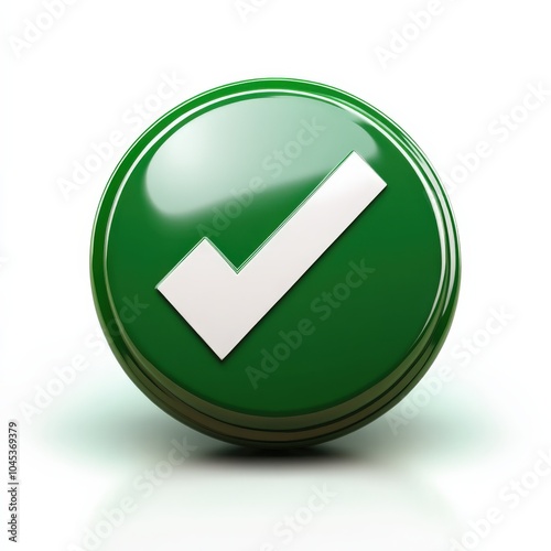 Tick And Cross Icon. Green Checkmark and Cross Buttons Symbols