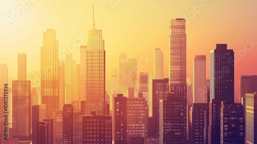 skyline modern city urban architecture Background  